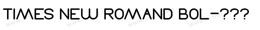 TIMES NEW ROMAND BOL字体转换